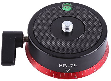 Tête de trépied à Boule panoramique en Alliage d'aluminium de Base panoramique de caméra avec Niveau à Bulle et vis de 3/8 Pouces