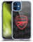 Head Case Designs Officially Licensed Arsenal FC Black Crest and Gunners Logo Soft Gel Case Compatible With Apple iPhone 12 Mini