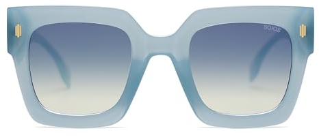 SOJOS Retro Quadratische Cateye Übergroße Sonnenbrille SJ2194