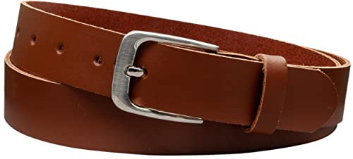 Vascavi Ledergürtel, 3 cm breit, Echtes Leder, Unisex Gürtel für Damen und Herren, MADE IN GERMANY, AM317-SL-Hellbraun-90