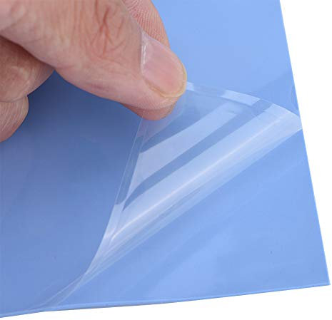 Bewinner 2PCS Silicone Thermal Pad, 100mm x 100mm x 1mm Highly Efficient Thermal Conductivity Thermal Pad, for CPU Chip Heat Conduction, GPU Heatsink, LED Cooling