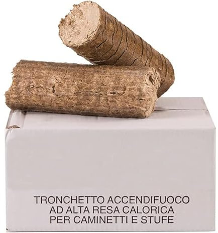 Opiros Promo Box Tronchetti Accendifuoco In Segatura Pressata Accendi Fuoco Camini Stufe A Legna. (Tronchetti pz.8)
