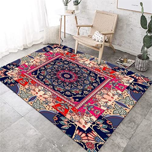 PHLCF Teppiche für Spielzimmer, Orientteppich, bunt, für Erwachsene, Schlafzimmer, Restaurant, Balkon, sicher, umweltfreundlich, langlebig und rutschfest, 40 x 60 cm