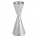 Jigger de Cóctel Doble, Barra de Acero Inoxidable Jigger de Medición Hojas de Rayas Copa de Jigger de Coctelería de Doble Cabeza para Herramienta de Barra Bartender Jiggers (30ml 60ml)