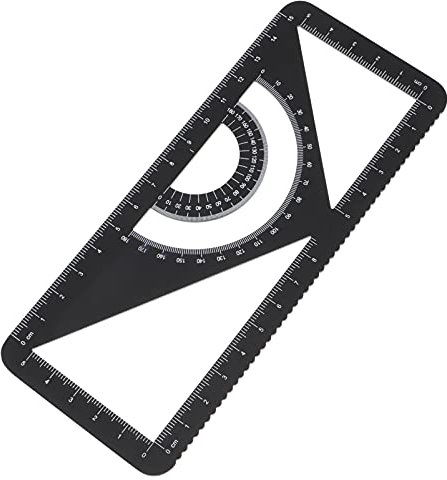 VILLCASE Aluminiumlegierung Lineal Dreieck Winkelmesser Lineal Multi Messlineal Schule Architektur Zeichnen