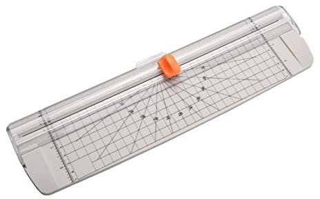 KAYLRE Papierschneider Tragbare Papierschneider A4 Größe Papierschneider Schneidemaschine 12 Zoll Schneidbreite for Handwerk Papier Foto Verbundpapier Worklion papierschneider (Size : White)