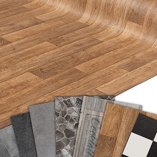 Primaflor PVC Bodenbelag Meterware - TRONTO, Eiche Modena, 2,00m x 3,00m, Vinyl-Boden in Holzoptik für Küche, Wohn- und Badezimmer, Hochwertige Auslegware, Anti-Rutsch Oberfläche