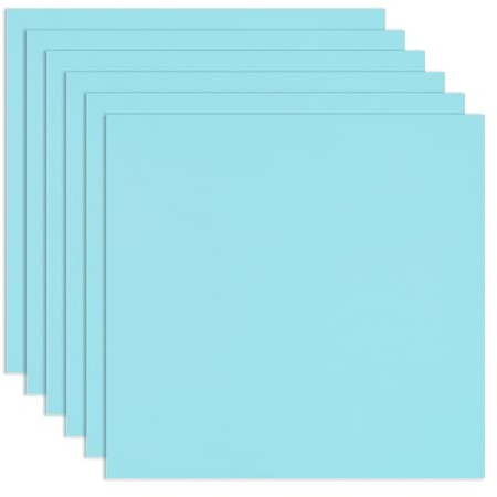 6x 30 * 30 * 0.3cm Láminas de Tilo, Tablero de Madera Sin Terminar Cuadrado 12 * 12 inch en Blanco Recortes de Madera Contrachapada, para Proyectos de Grabado Láser,Artes Y Oficios (Azul)