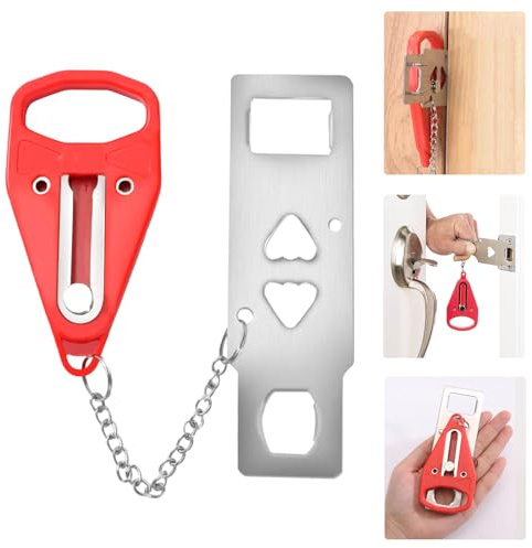 Fermeture Entrebailleur De Verrou Serrure Loquet Porte Portable Hotel Coulissante D'EntréE Bloque SéCurité Portes Verrous, 2 PC