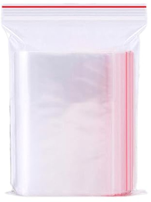 CHILDWEET Sachets Plastiques Auto-Scellants Transparent 9X13Cm - 2Pcs De Rangement ÉTanche Et Anti-PoussièRe pour Vos Articles Quotidiens