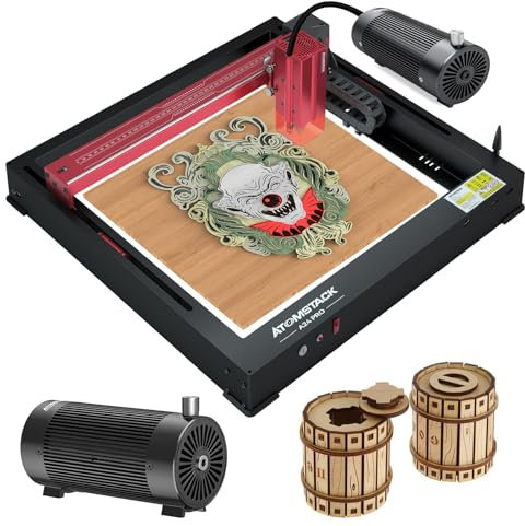 ATOMSTACK A6 Pro Laser Graviermaschine 40W mit F30 V2 Air Assist, 6W Laser Cutter Lasergravur Maschine für Holz Metall Acryl, Nicht verstopfendes Lasermodu, Unterstützt mobile APP/Windows/Mac