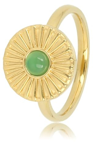 My Bendel Stylischer Ring mit Sonne für Damen | Mehrere Edelsteine | Echter Edelstahl| Inklusive Luxuriöser Geschenkverpackung