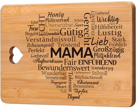 Apjielop Mama Geschenk - Bambus Schneidebrett, Weihnachtsgeschenke für Mama, Beste Geburtstagsgeschenk für Mama von Tochter Sohn, Geschenk für Mama zum Muttertag