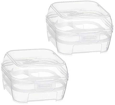 Uonlytech 10stücke Teiliges Eierbehälter Tragbare Eierbox Für Kühlschrank Outdoor Stoßfeste Aufbewahrung Für Eier Für Picknick Camping Ausflüge Weißer Kunststoff Organizer