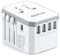 EPICKA Adattatore Universale da Viaggio, Presa Universale da Viaggio 28W, Adattatore da Viaggio Universale con 1-USB-C, 4-USB-A per Italia Inghilterra America Australia Giappone (TA-105, Bianco)
