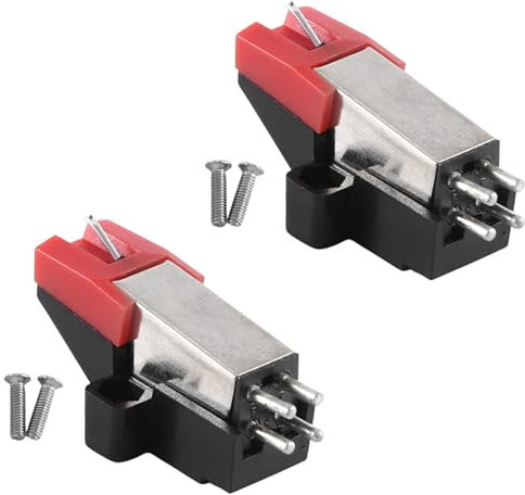 Xptieeck 2X für Plattenspieler-Stift, Dynamische Magnetische Plattenspieler-Nadeln, Plattenspieler-Leser, Vinyl-LP-Grammophon-ErsatzzubehöR