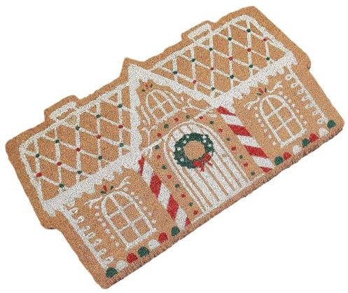 Weihnachtliche Fußmatte für den Außenbereich, Lebkuchenhaus, Fußmatte, Weihnachtsmann-Welcom-, Weihnachtsteppich, Foto-Requisite, Geschenk, Dekoration für Küche, Eingang, Balkon