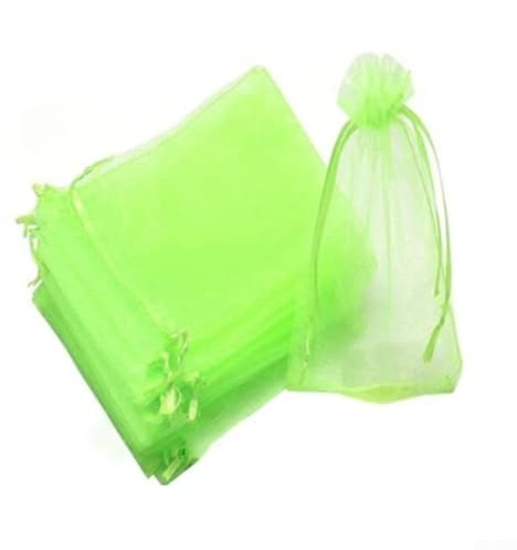 Lot de 100 sacs en maille pour fruits, 10,2 x 15,2 cm, filet vert avec cordon de serrage, pour fraises, figues, myrtilles, petits fruits, plantes de jardin, lutte contre les nuisibles, protection des