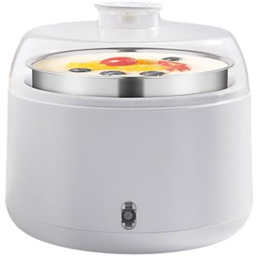 Peakjune Machine à Yaourt électrique,Yaourtière électrique,Machine à Yaourt Maison,Machine à Yaourt à température réglable,Grande capacité de 1 L,Revêtement en Acier Inoxydable.