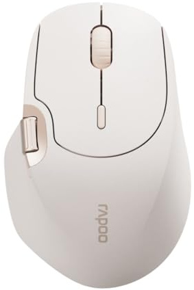Rapoo MT560 trådlös mus trådlös mus 4000 DPI sensor miljövänligt uppladdningsbart batteri ergonomisk PC och Mac – beige brun