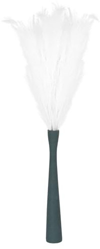 QUARKZMAN 6 Stücke Faux Pampas Gras Dekor Groß, 43/109cm Große Künstliche Flauschige Gras Stiele Falsche Getrocknete Blumen für Zuhause Hochzeit Vase Dekoration, Weiß
