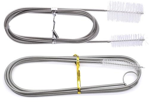 2 Pièces Goupillon,Nettoyage Brosse Tuyau de Canalisation Tuyaux en Deboucheur Flexible Brosses Aquarium Nettoyeur Tube Ecouvillon Spirale Cleaning Long Outil,pour Réutilisable Canalisations Brush