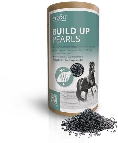 STRÖH Build Up Pearls für Pferde - Aminosäuren Komplex - 1,4kg Feedbox Dose