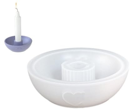 Itkcozcg Moldes de silicona con forma de cuenco para candelabros de resina epoxi, soporte para velas, soporte de candelabro, cuenco de almacenamiento, decoración del hogar