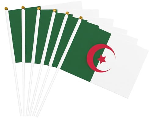 Drapeau de l'Algérie imprimé pratique Drapeau léger Décoration intérieure ou extérieure Événements fêtes