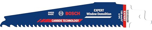 Bosch 10x EXPERT Window Demolition S959DHM Säbelsägeblatt (für Holz mit Metall, Stahl, Länge 150 mm, Professional Zubehör Säbelsäge)