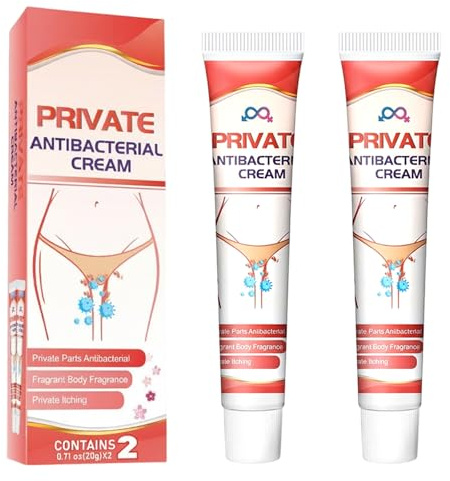 2 Pcs Crème Antibactérienne Intime, Crème Antifongique Apaisante et Réparatrice pour Homme et Femme, Soulage Rapidement les Démangeaisons, Rougeurs et Irritations de la Peau