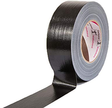 Ruban Professionnel 5cm x 50m Noir, Ruban adhésif, Ruban en tissu adhésif, Ruban adhésif à usage général