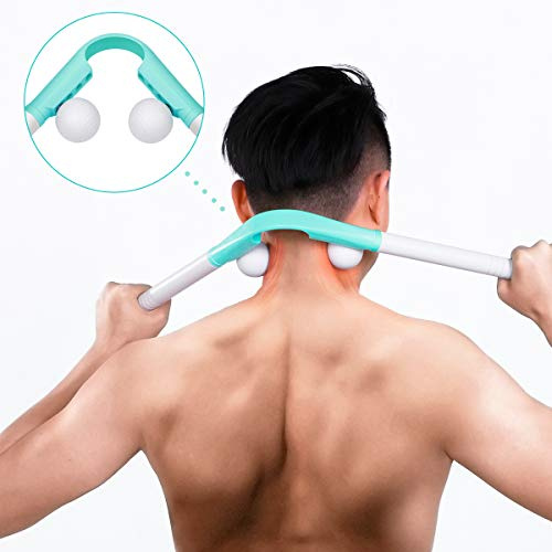 Healifty Massagegerät Für Nacken Schulter Mit Bällen Für Triggerpunkt-massage Und Tiefem Ergonomisches Design Zum Entspannen Der Muskeln Abnehmbar Griff Zum Halten