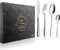 Velaze Silverware Ménagère 24 pièces en Acier Inoxydable 18/10 Premium Service d'ustensiles pour 6 Personnes Comprenant Une cuillère à dîner, Une Fourchette, Un Couteau et Une cuillère à thé