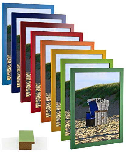 myposterframe Bilderrahmen 42 x 60 cm Juno Bunt Größen Wahl Rot mit Kunstglas klar 1 mm