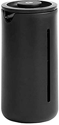 TIMEMORE French Press Coffee Maker(15OZ),Zero Sediment Screen,Shatterproof Carafe,Small Size for 1 Serving,Simple,No Handle,Double Heat Insulation Design,Black