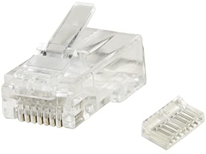 LINK LKPL86I Connettori 8 Poli Cat 6 Utp Non Schermato Rj45 con Inserto per Cavo Flessibile, 100 pezzi