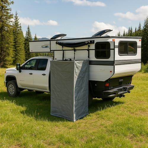 Prime Tech Duschzelt & Umkleidezelt Outdoor, 100x100x200 cm, Grau