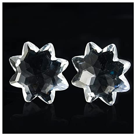 Prismen & Kaleidoskope 2PC transparente Kristall facettierte Prisma-Anhänger-Dekor Optik-Kits für den naturwissenschaftlichen Unterri (Color : 2PC Flowers Crystal)