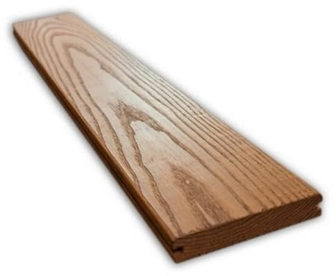 Terrassendielen Thermoesche Thermoholz Holzterrasse Glatt Nut-Profil 20x120x2600 mm 5 Stück