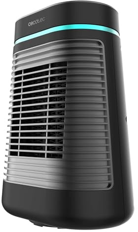 Cecotec Calefactor Cerámico de Sobremesa ReadyWarm 1550 Max Ceramic Rotate Black. 1500 W, Manual Oscilación, Termostato Regulable y 3 Modos de Funcionamiento, Negro