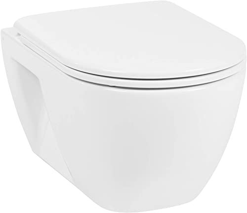 Ben Puro Hänge-WC mit Tiefspül Nanobeschichtung Tornado-Spülung inklusive Sitz Weiß - Wand-WC - Keramik