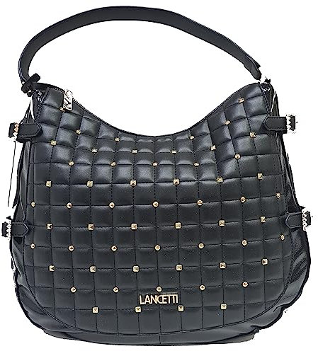 Before by Luigi Benetton Borsa Donna LANCETTI Sacca Mezzaluna Grande a Spalla con Accessorio Removibile ART: LL22W-106-2 LINEA ELEONORA Dimensioni 37 X 31 X 15 cm (NERO)