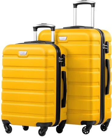 COOLIFE 2-Teiliges Kofferset, M+L, PC+ABS, Hartschale, Leicht Robuster
