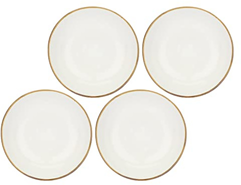 Roses & Tulipes Concert Assiette creuse Ivoire 21 cm Set 4 pièces Stoneware