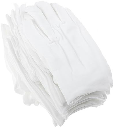Hoement 12paare Baumwollgarnhandschuhe Schweißabsorbierend Multifunktionshandschuhe Für Handpflege Und Etikette-verwendung