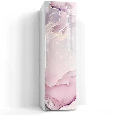 DEQORI Magnetfolie für Kühlschrank 60x200 cm | Motiv Elegante Farbströme | dekorative Magnetmatte Gefrierschrank Schutz | Magnet Deko-Folie selbstklebend, magnetisch & beschreibbar