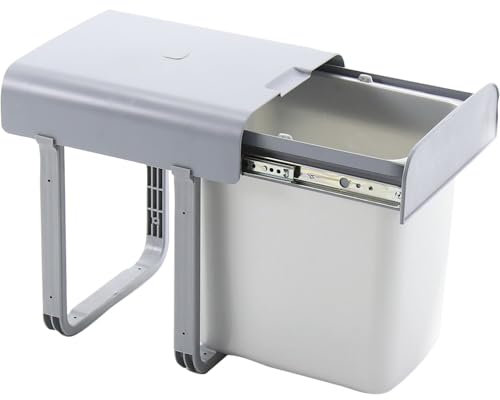 EKOTECH Aladin 40 - Pattumiera da incasso, 1 x 16 litri, in plastica, colore: Grigio