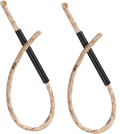 YARNOW 2pcs Fire Starter Rope Beeswax Coating, Natural Matchstick Camping Lighter for Outdoor Survival and Bbq Fire Lighting