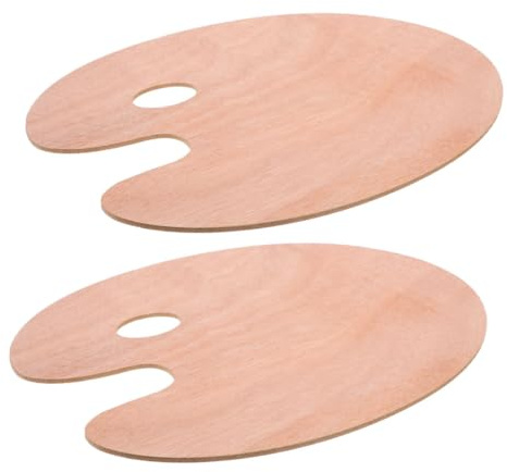 ARTIBETTER Palette De Peinture À Lhuile en Bois De Forme Ergonomique